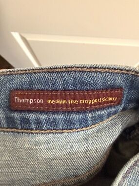 Thompson Cropped Skinny Jeans - Light Blue Denim